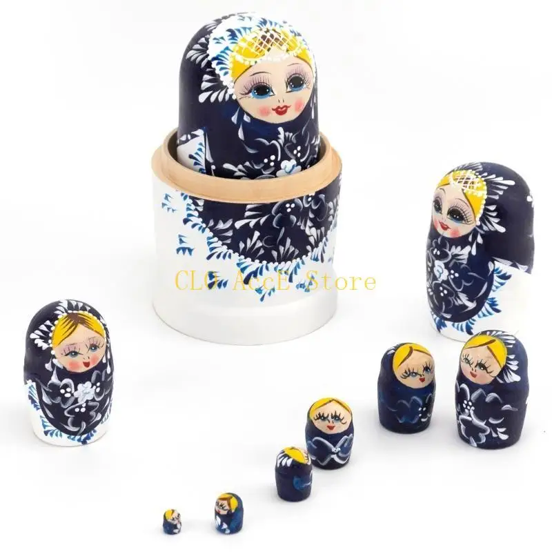 

16FE 10Layers Russian Nesting Dolls Handcraft Collectible Figures Child Stacking Toy