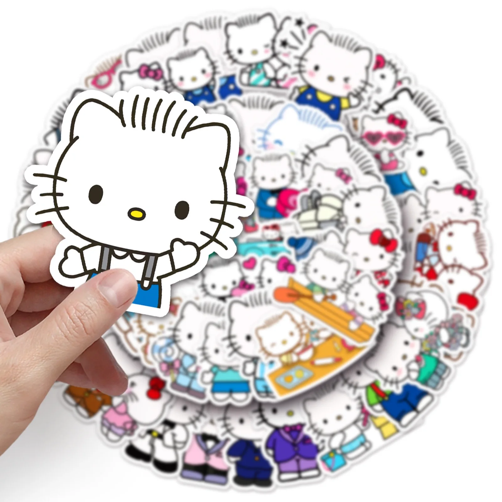 10/50pcs Cute Hello Kitty DEAR DANIEL Stickers Kawaii Decals DIY Notebook Stationery Bike Phone Suitcase Decoration Sticker Toy