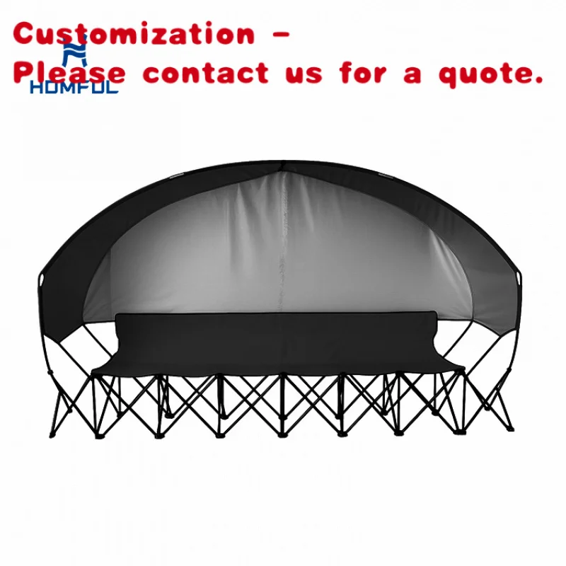 

custom.HOMFUL Portable Custom Oxford Outdoor Portable Folding Camping Multi-Person Folding Chair with Shelter