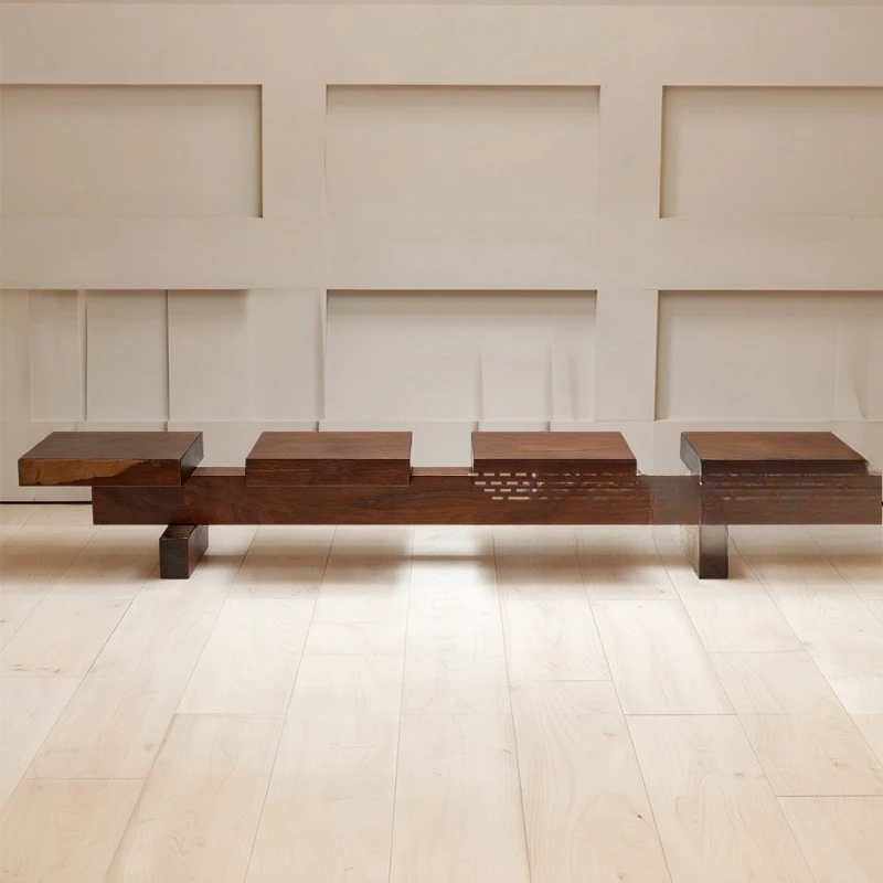 Minimalist Wooden Seat Bench Rest Stool Bed and Breakfast Tea Room Cafe Bench