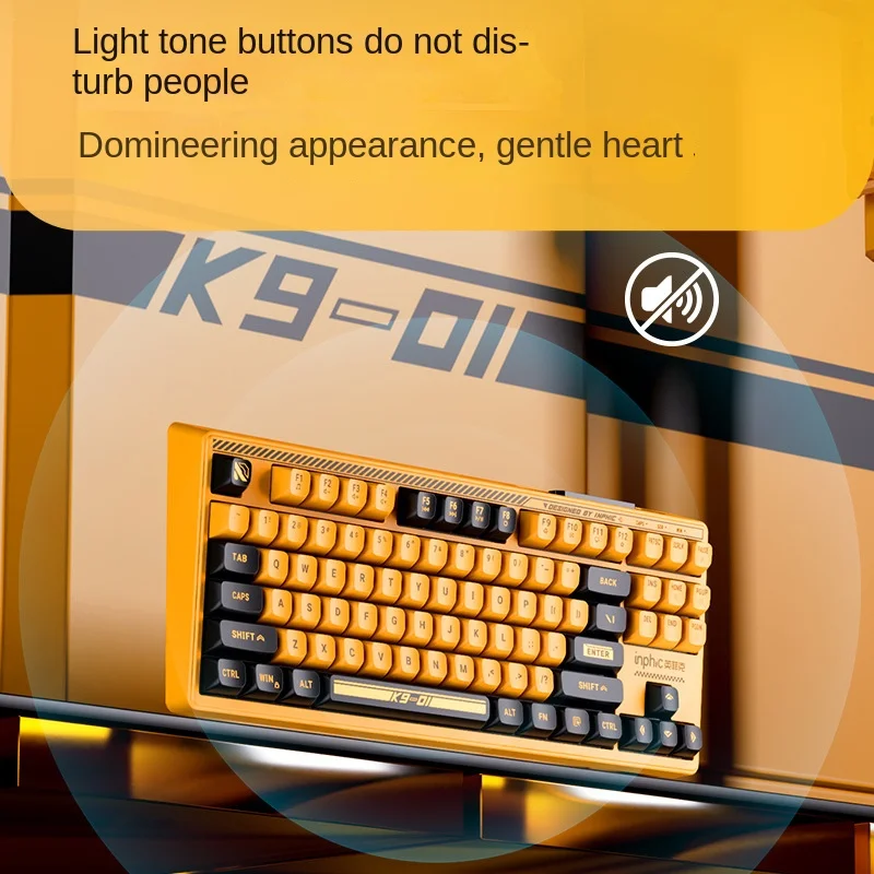 Imagem -04 - Teclado de Jogo com Fio 87-chave Silencioso Luminoso para Escritório Laptop Laptop Inphy-k901