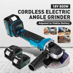 18V 800W Brushless Impact Angle Grinder 125mm Electric Cordless Polishing Grinding Machine Rechargeable For Makita Battery Hot