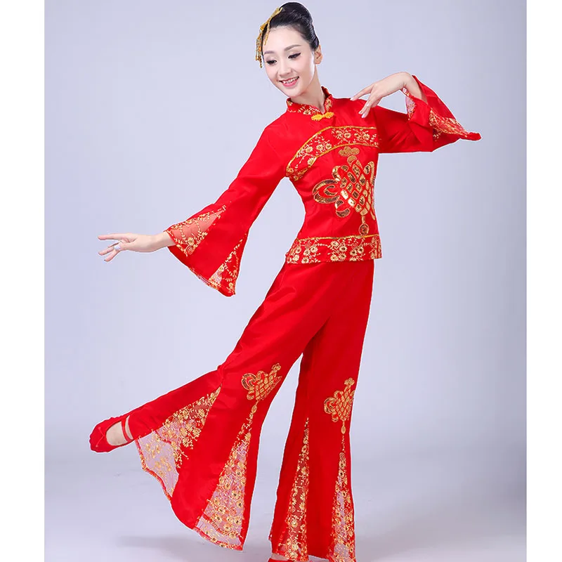 Disfraces de baile Yangge para niños y adultos, traje de espectáculo de Linterna Roja china, actuación en escenario, nuevo estilo