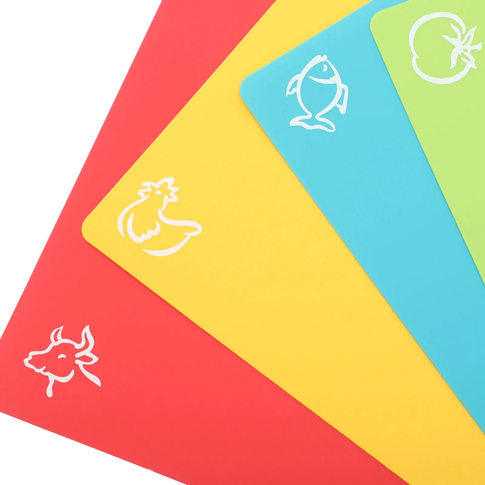 

4pcs Nonslip Reusable Chopping Board Fruit Chopping Board Fruit Vegetable Meat Pp Material Home Restaurant Use