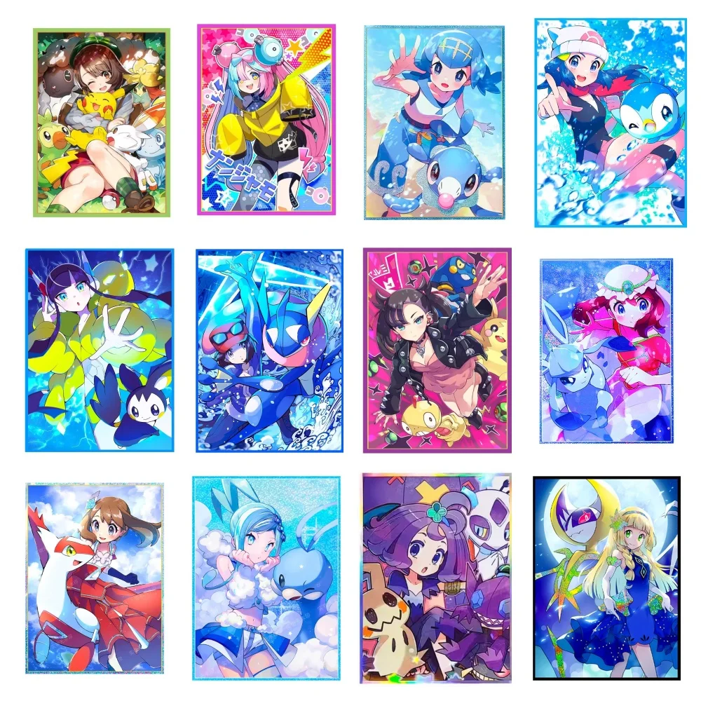 

60PCS/SET 67*92mm Pokémon Card Sleeves Self-made Anime Card Sleeves Series Anime Peripheral Game Collection Card Holiday Gift