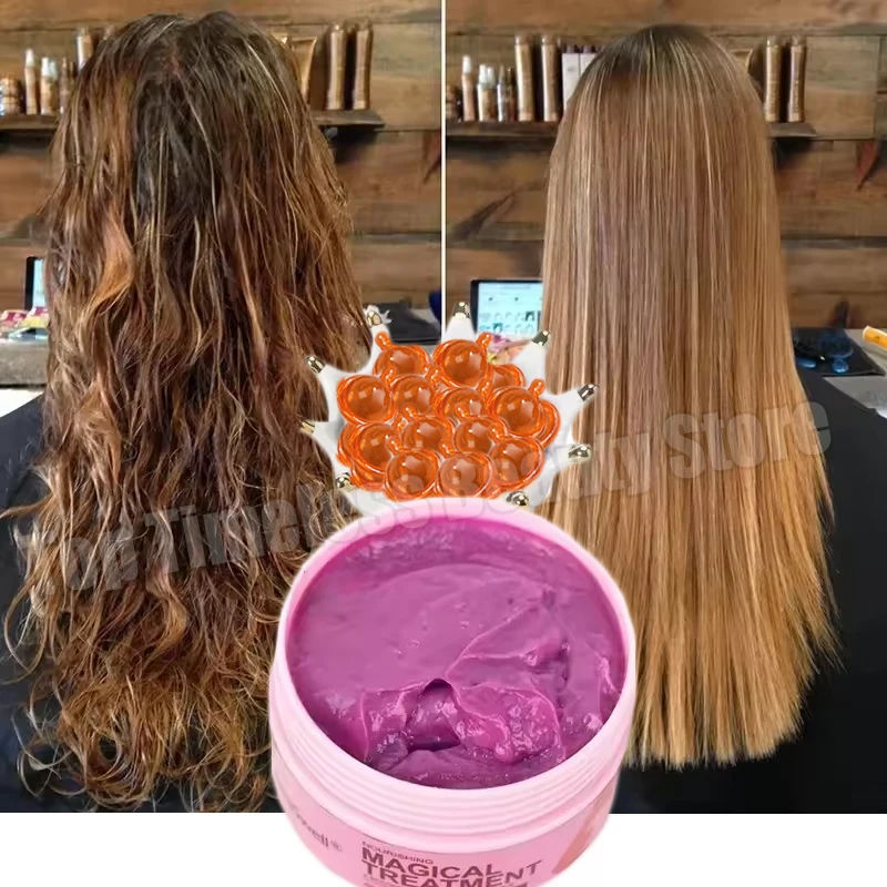 

Волшебная маска для волос, 5-секундное восстановление повреждений, вьющиеся, мягкие, гладкие, блестящие волосы, глубокое увлажнение, лечение волос, восстановление волос, уход за кожей головы