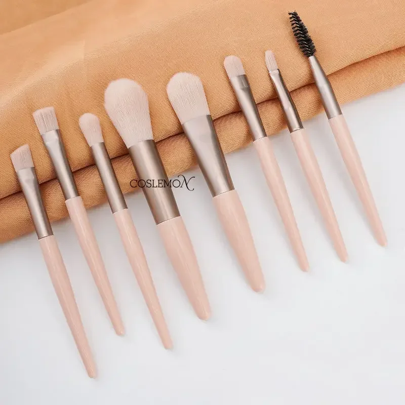 8 sztuk/paczka zestaw pędzli do makijażu miękki pędzel do korektora Beauty Foundation pędzel do cieni do powiek Mini przenośne podróżne uroda narzędzia kosmetyczne