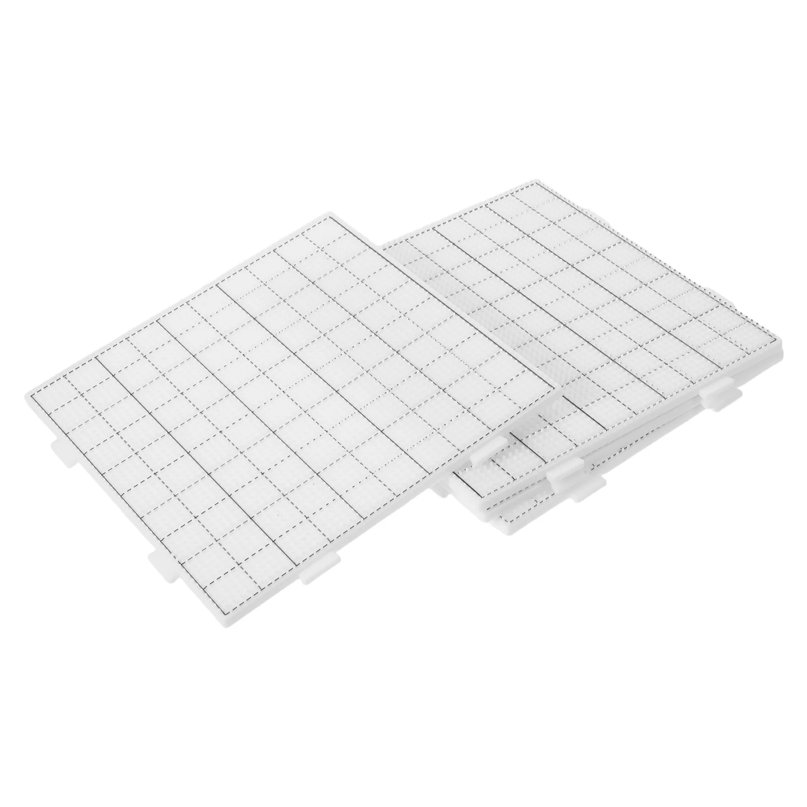 4 Tableros de Plástico para Cuentas Fusibles, Diseño Cuadrado de 2.6mm, 15x15cm, para Manualidades con Cuentas Fusibles, Tableros de Patrones para Cuentas Fusibles