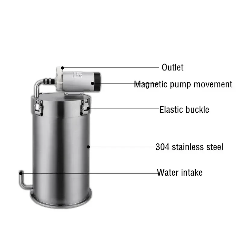 Mini Stainless Steel Aquarium Canister Filters  Table Top Fish Tank External Filter Barrl with Water Pump ADA Style 수족관