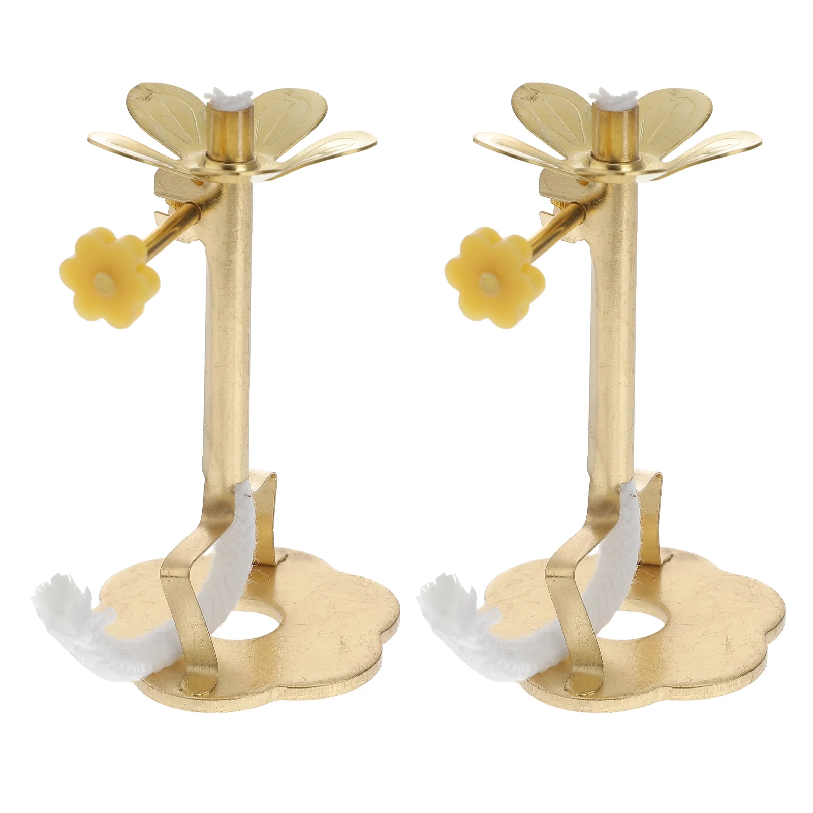 

2Pcs Butter Lamp Wick Holder Wick Lamp with Stand Telescopic Wick Holder Buddha Supplies