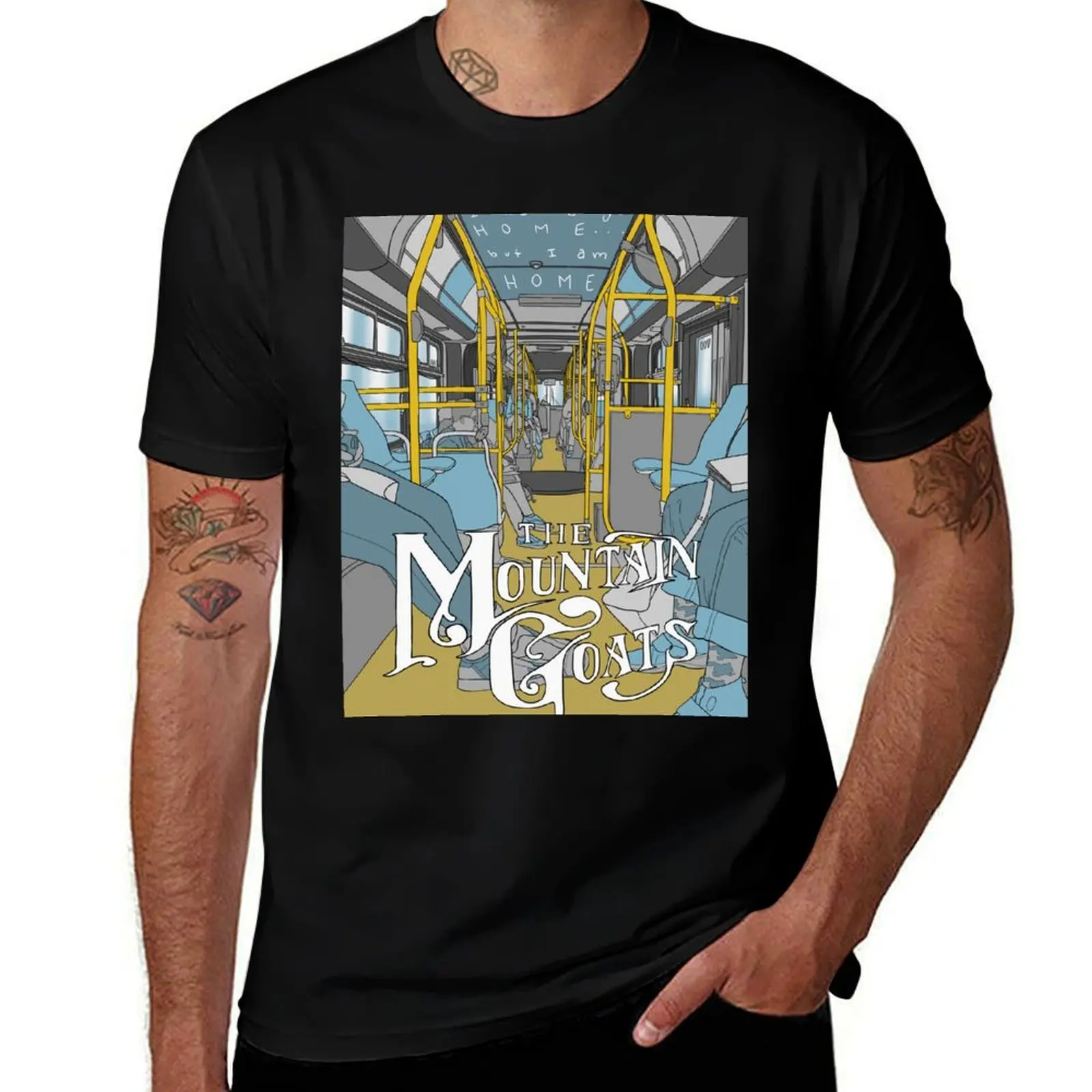 

The Mountain Goats Bus Poster T-Shirt t shirt for man 100 percent cotton man t shirt designer t shirt man luxury T-shirt