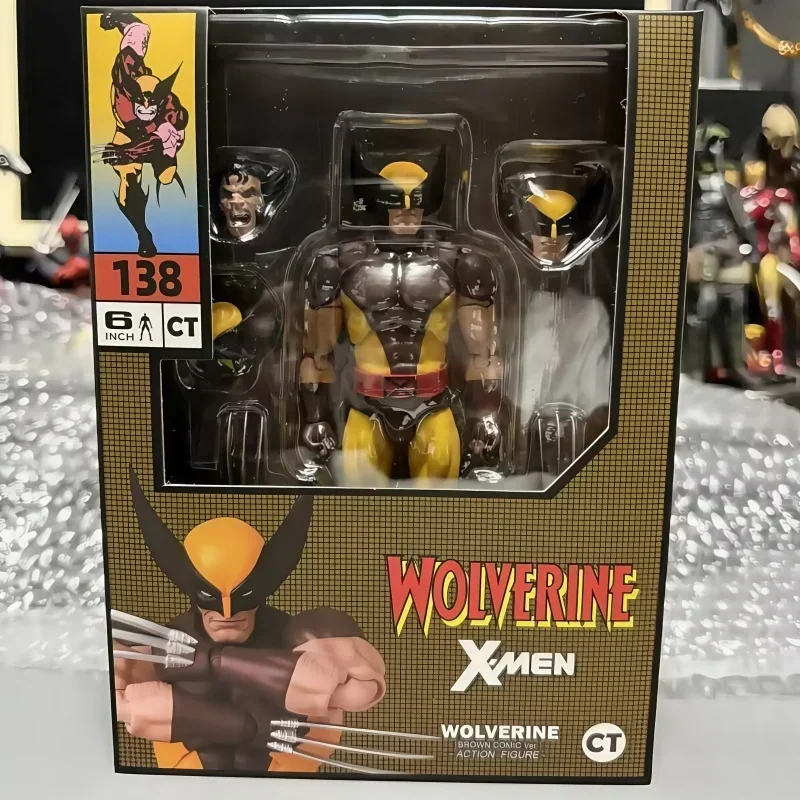 ฟิกเกอร์วูล์ฟเวอรีน ของเล่นซีที สีน้ำตาล คอมมิค มาเฟ็กซ์ 096 138 เอ็กซ์-เม็น แอคชั่นฟิกเกอร์ เอสเอชเอฟ อนิเมะ ฟิกเกอร์ โมเดล ของเล่น ของขวัญคริสต์มาส