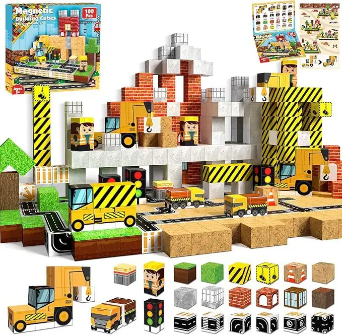 Creatieve magnetische bouwsteenstenen Mijn beroemde scène Wereld architectonische set DIY-model Kinderspeelgoed Kerstcadeaus voor jongensmeisjes