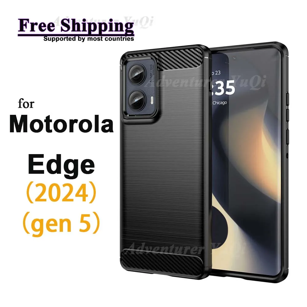 

For Motorola Edge 2024 Gen 5 Protective Case Shockproof Brushed Shield TPU Soft Bumper Shell Cover Funda