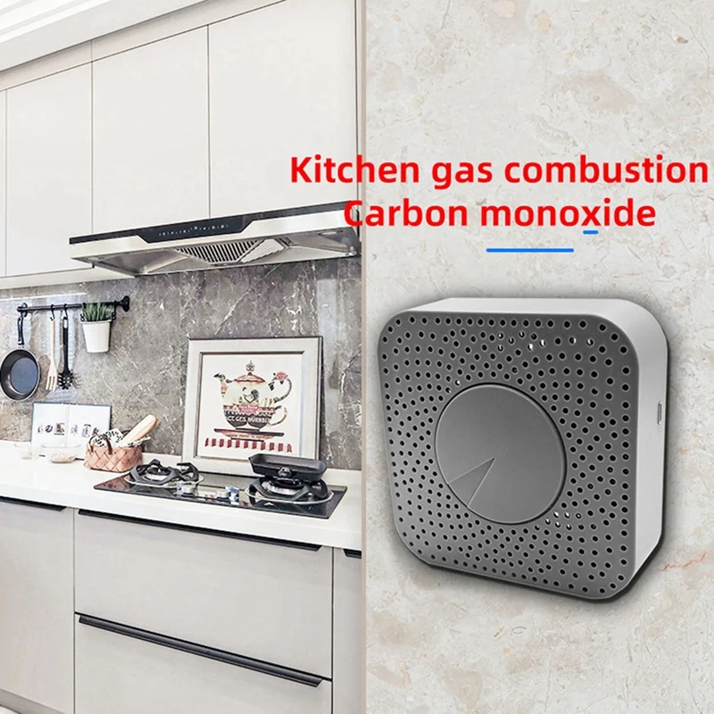 Tuya Zigbee Carbon Monoxide CO Alarm Detector Support Remote APP Control Alarm Function, Easy To Use Fine Workmanship