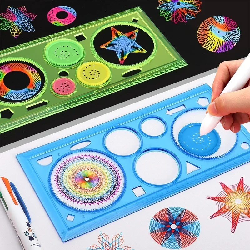 Geometrie Spirograph Tekening Sjablonen Set Schilderij Sjabloon Kunst Ambachten Creatief Kinderen Educatief Speelgoed Verscheidenheid aan Bloemen Liniaal