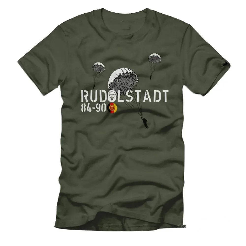 

Rudolstadt 84-90 NVA DDR Paratroopers Parachute Battalion T-Shirt Short Sleeve Casual 100% Cotton O-Neck Summer Tees