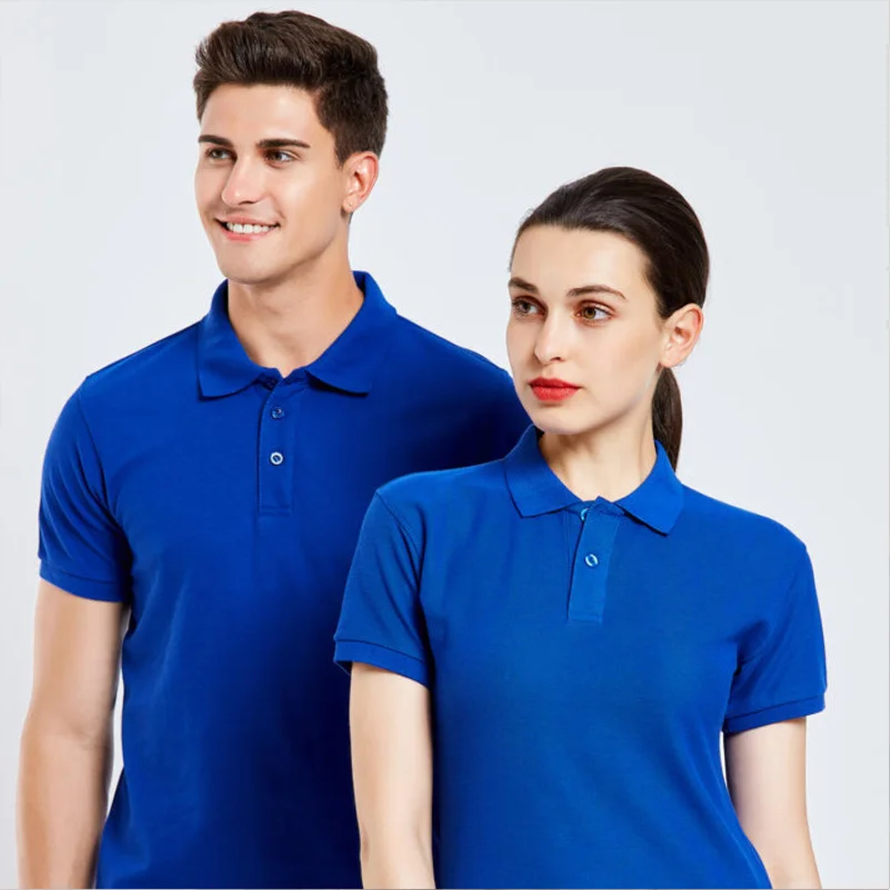 Polo de algodão com logotipo de imagem, Bordado personalizado, T-shirt impresso, Empresa Equipe Design, Marca de moda, Verão, Novo, 100%