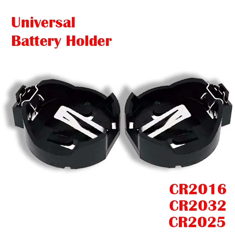 CR2016 CR2032 CR2025 Battery Button Coin Cell Holder Socket Case Black battery holder DIP 2pin 3V Box Case connector Holder Case