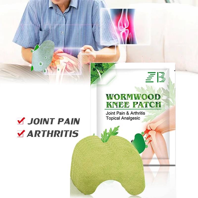 12pcs/Bag New Knee Plaster Sticker Wormwood Extract Knee Joint Ache Pain Relieving Paster Rheumatoid Arthritis Body Patch