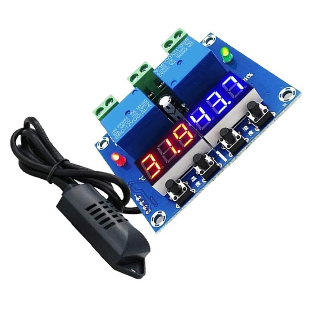 

XH M452 цифровой модуль контроллера температуры и влажности, высокая точность, двойной выход, автоматическое управление нагревом, охлаждением и увлажнителем