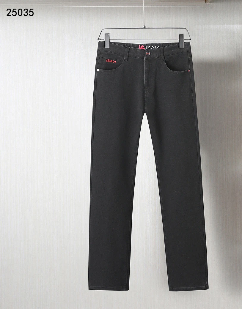 

BLSK CPRT Jeans Thick Cotton Men 2025 Autumn Winter new Embroidery keep warm quality Black straight Big size 30-40 Pants