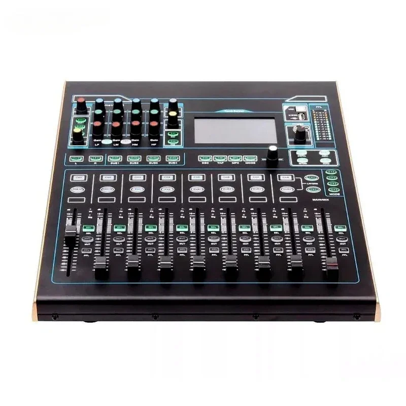 

YYHC KF-16 16 Channel 4 Group Professional Audio Mixing Console Digital Sound Mixer Console with 4.3-inch Touchscreen Display