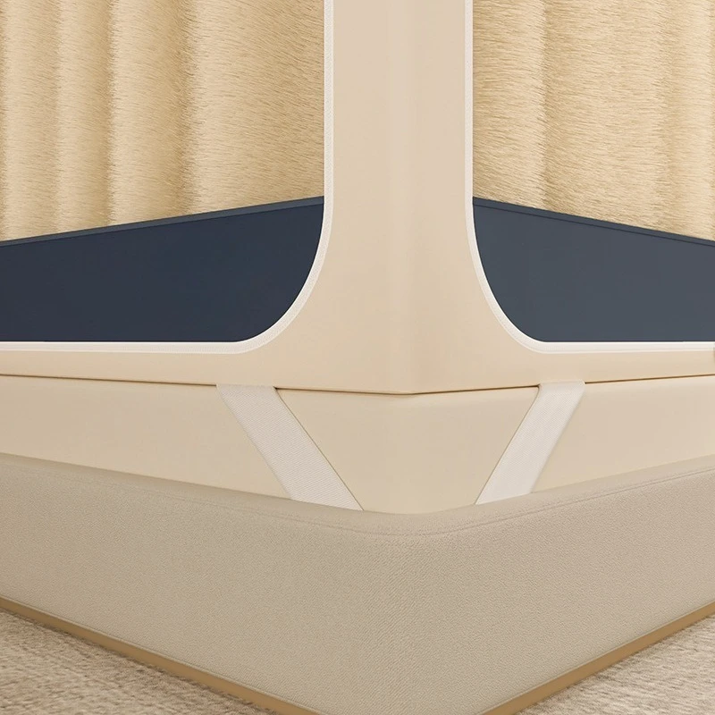 Winter thickened household bedroom mosquito net anti-drop bed curtain integrated bed curtain
