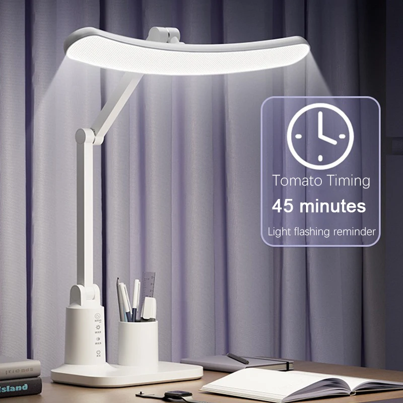 Imagem -04 - Dimmable Led Table Lamp com Proteção para os Olhos Usb Rechargable Desk Lamp Quarto e Leitura Dormitório