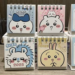 2025 New Chiikawas Mini Calendar Kawaii Cartoon Desktop Calendar Plan Small Ornaments Decoration Ins Cute Girl Christmas Gift