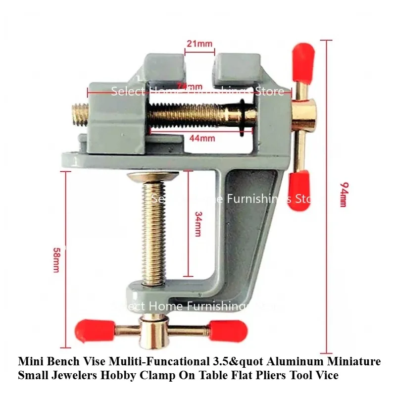 

Suitable for Mini Workbench Vise Muliti Function 3.5-inch Aluminum Small Jewelry Table Clamp Tool