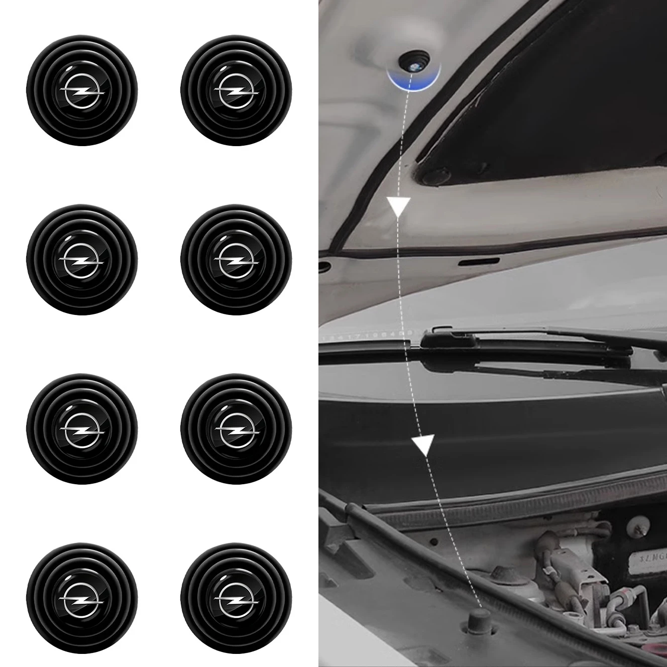 Door shock-absorbing and soundproof pad For Opel insignia Astra H G J Antara vectra Vivaro corsa c d zafira b Car Styling