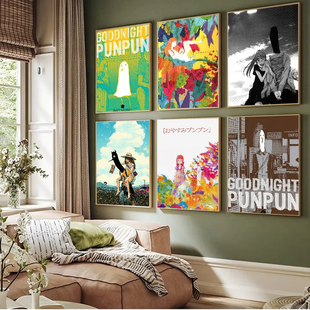 Goodnight punpun Poster Prints Artwork festival Bedroom Club living room Home Deco