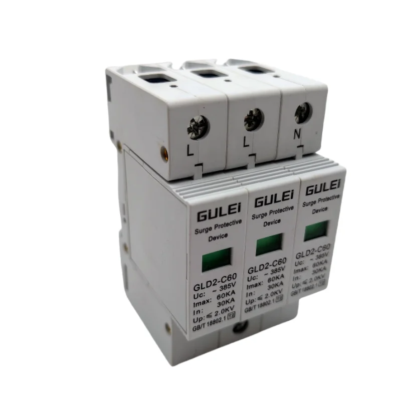 AC SPD 2P 3P 4P 20ka 40ka 60ka AC275v 385V 420v House Lightning Surge Protector Protection Low-voltage Arrester Device