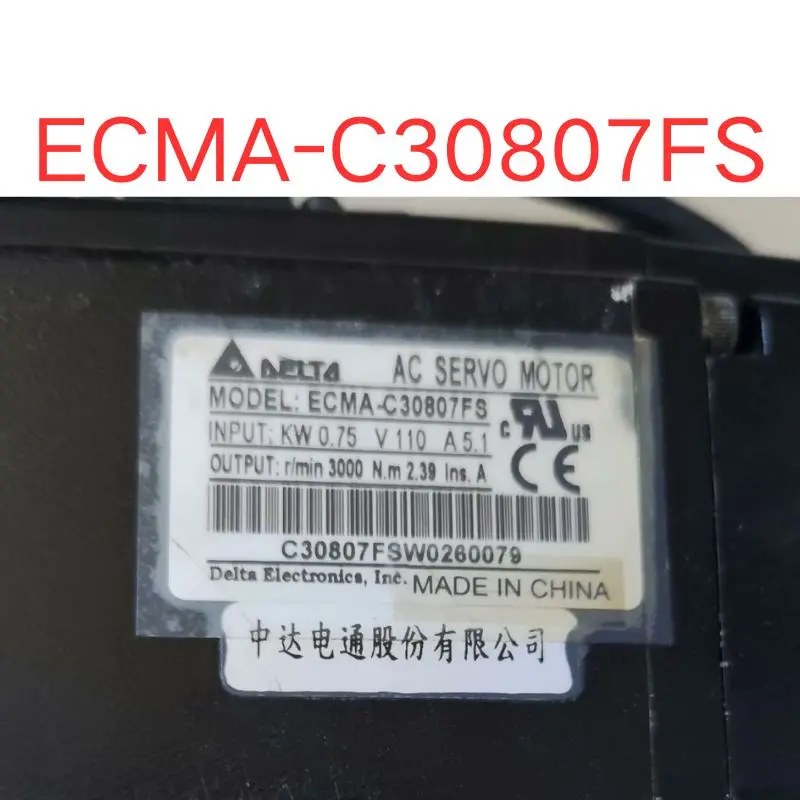 Imagem -02 - Servo Motor Usado Ecma-c30807fs 0.75kw Teste ok Transporte Rápido