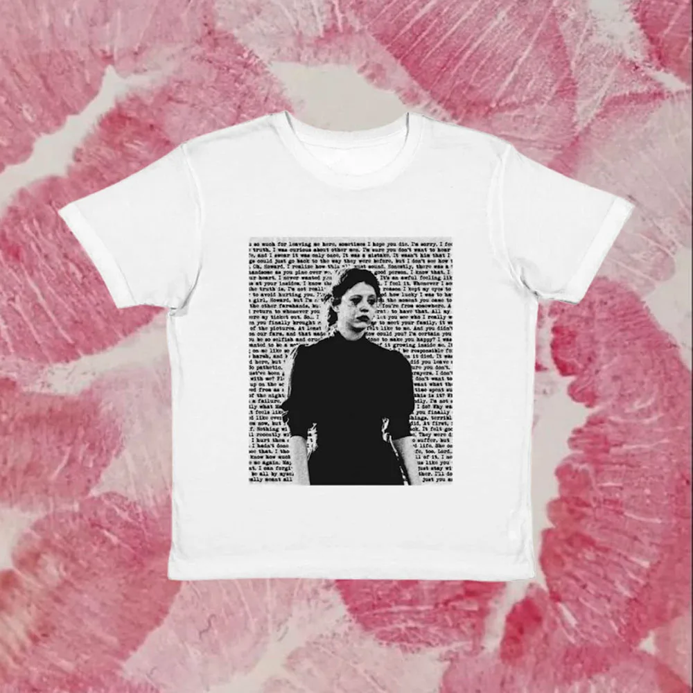 

Y2k Women Crop top Retro Harajuku Graphic Print Punk EMO Baby Tee Rock Goth Streetwear Short Sleeve T-shirt Hip Hop Casual Top