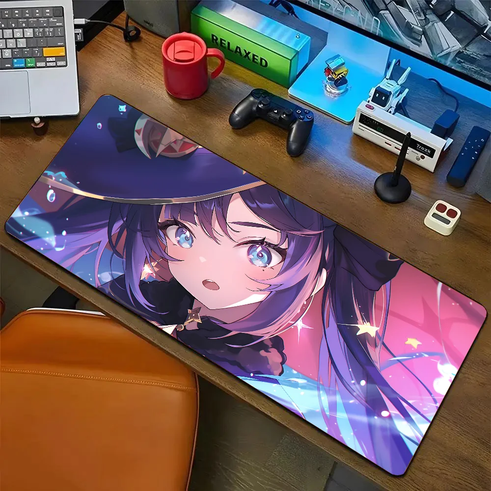 Mona Genshin Impact Mousepad Mouse Mat Desk Mat With Pad Gaming Accessories Prime Gaming XXL Keyboard Pad Padding Mat