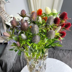 SunMade Multi-Head Eryngo Fruit Branch Vintage Artificial Flowers Home Hotel Decoration Flower Arrangement Supplies White Flores