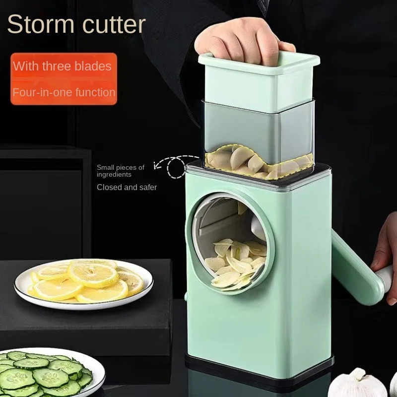 Storm Chopper Household Chopping Artifact Multi-Function Hand Roller Grater Kitchen Slicer Tool Potato Chips