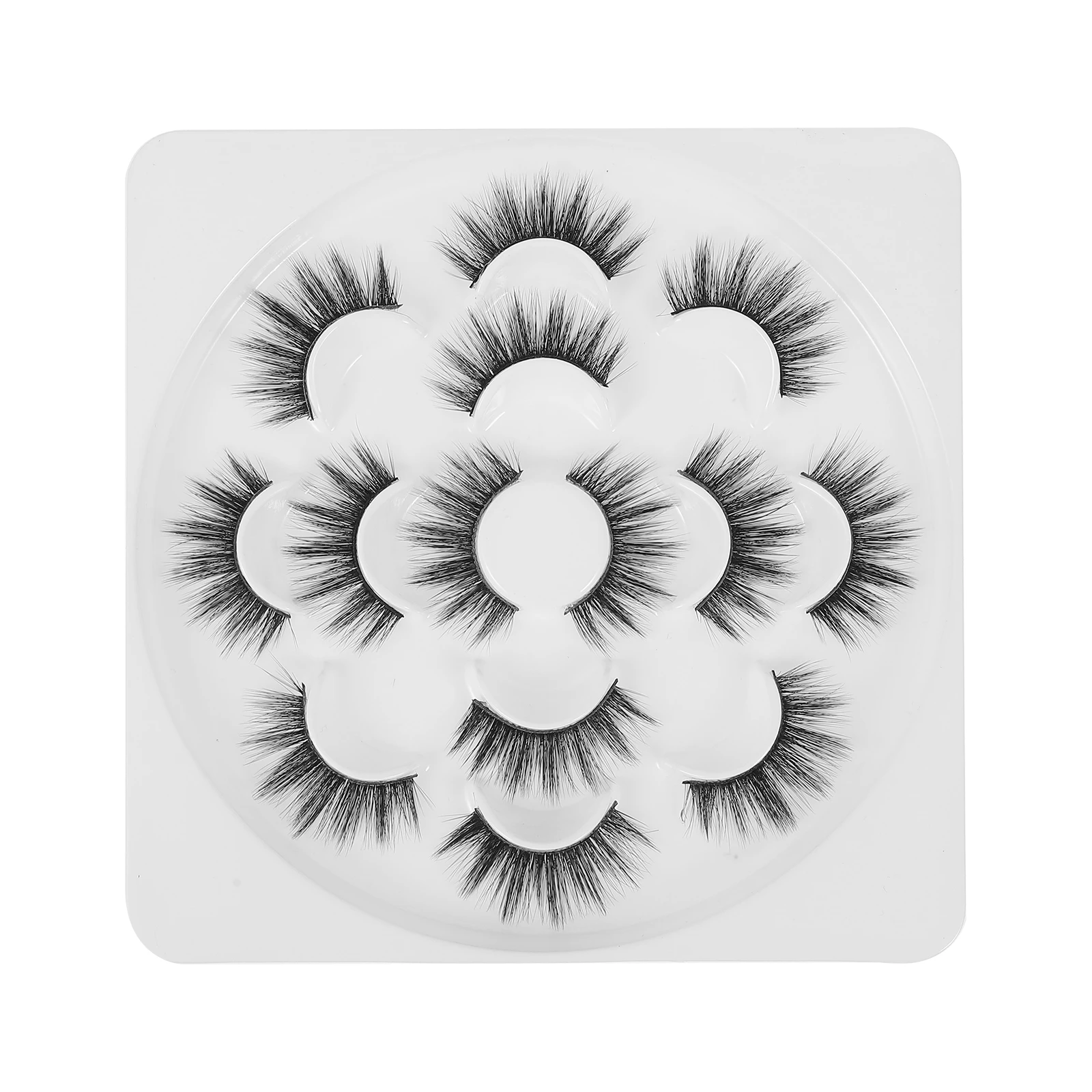 

7Pairs False Eyelash Natural Looking Long Curly Fake Lashes for Party Daily Makeup Eyelash Extension Thick Dense Art Eyelashes