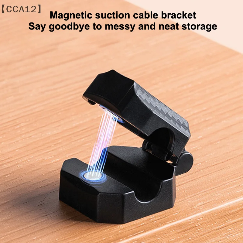 

5/10 Pcs Magnetic Cable Organizer Holder Adhesive Wire Keeper Cord Cable Clips For Home Office Under Desk Management Cable Clips
