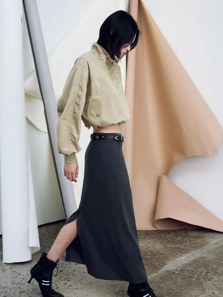 Nok Xiaola Authentieke Lente 2025, Nieuwe Collectie High-End Merk V-Home Poster Sle Dstring Jaet Bovenkleding Dames Faion