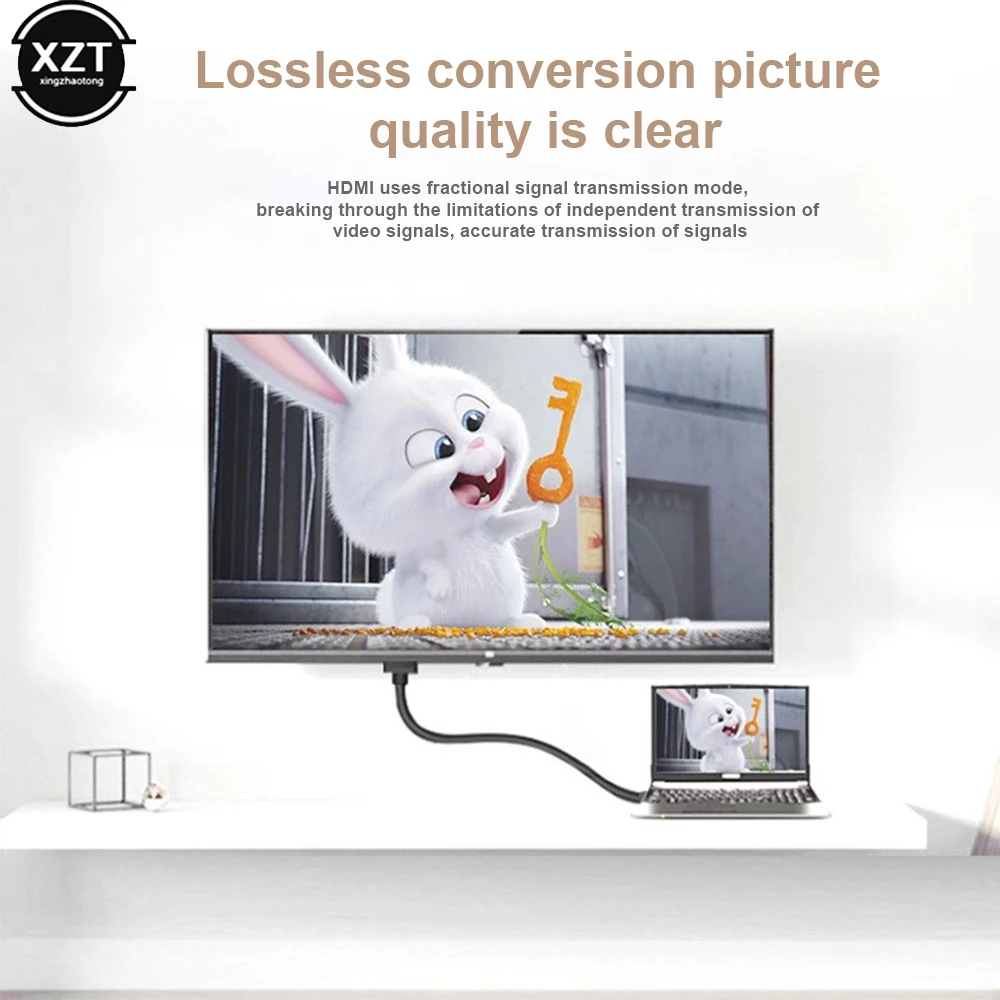 Mini HDMI-compatibel mannelijk naar HDMI-compatibel vrouwelijk uitbreidingsadapter HDMI-compatibele converter voor tablet-tv-projectordisplay