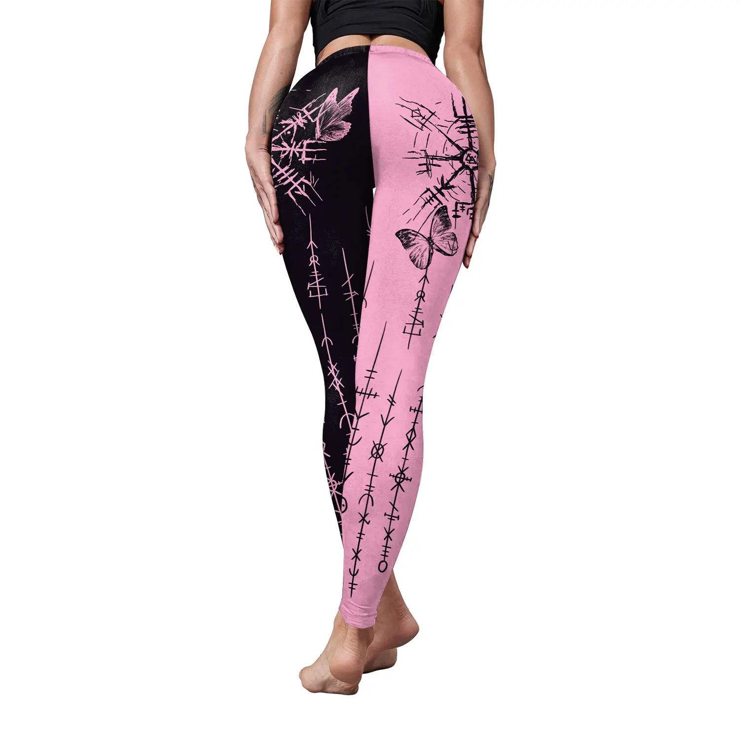 [Du bist mein Geheimnis] Halloween Leggings für Frauen sexy Color Match Print Urlaub Party Hosen weibliche lustige elastische Strumpfhose Hosen