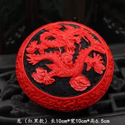 Exuqisite Chinese Traditional Technology Red Lacquerware Dragon Jewelry Box