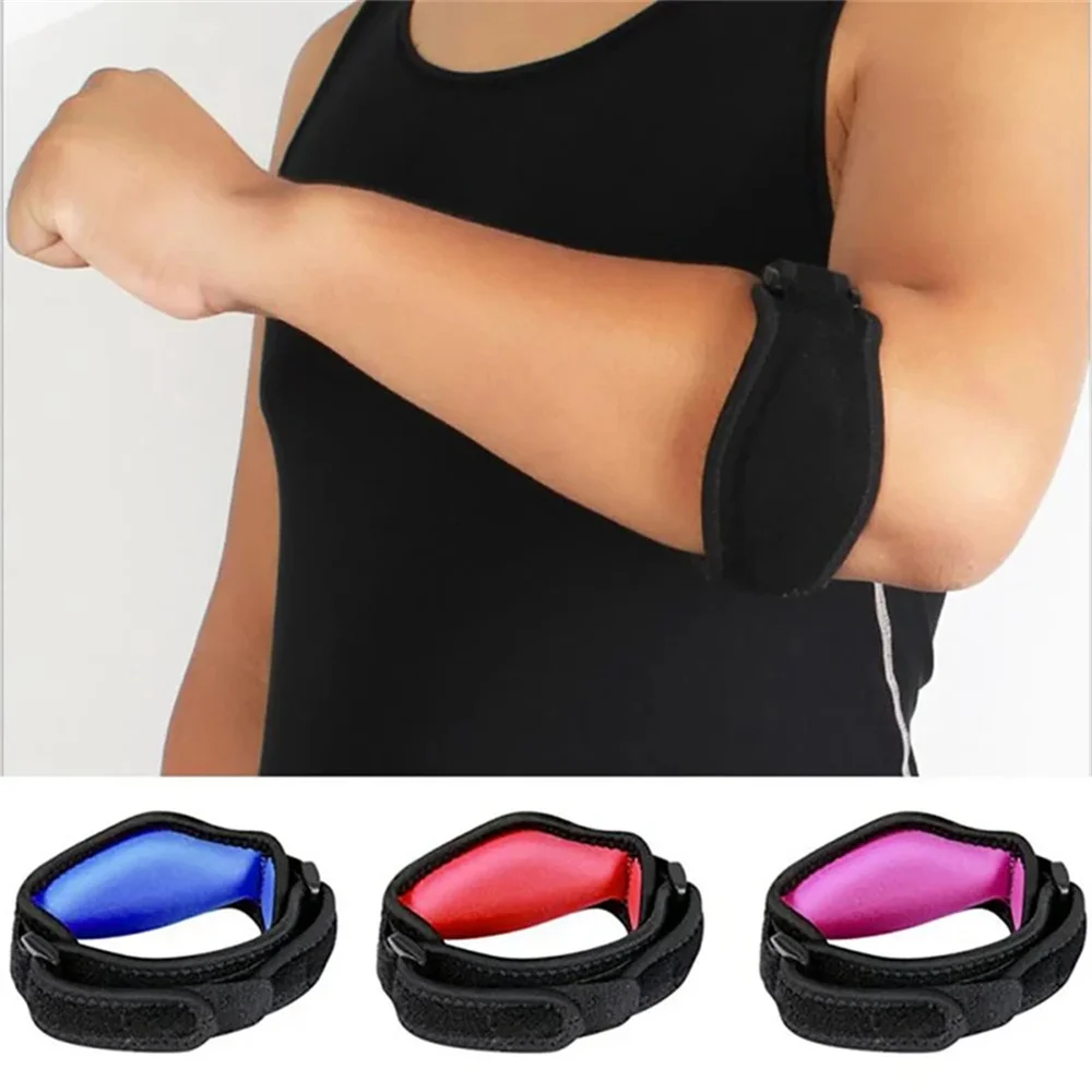 1pc Adjustable Elbow Support Basketball Tennis Golf Elbow Support Strap Elbow Pads Lateral Pain Syndrome Epicondylitis Braces