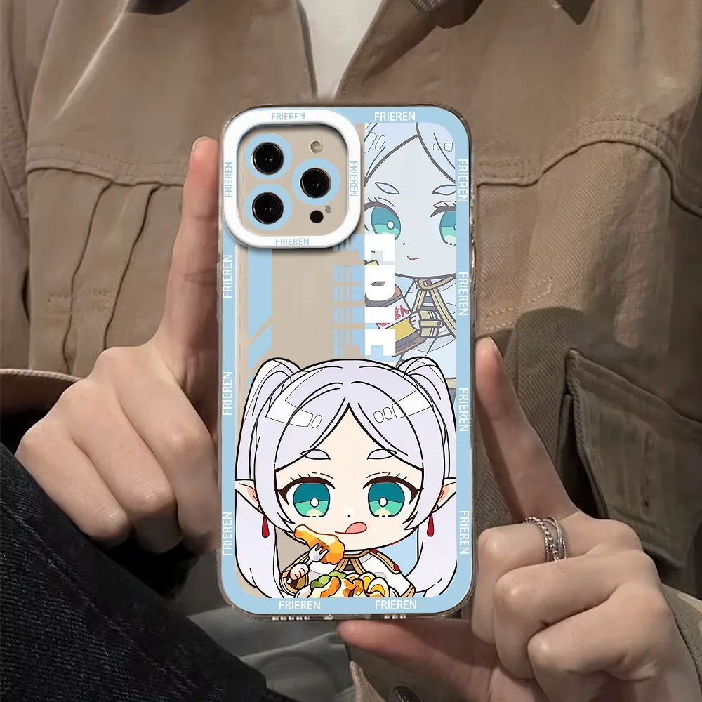 Funda de teléfono Anime Comics f-frieren para Samsung Galaxy S25 Ultra S24 FE S23 S22 Plus, parachoques suave transparente a prueba de golpes