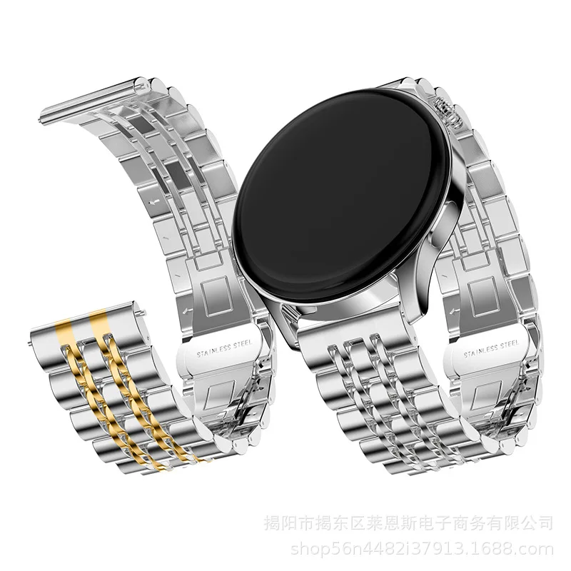 20 22 مللي متر معدن سوار فولاذي غير قابل للصدأ لسامسونج غالاكسي Watch7 6 42 مللي متر 46 مللي متر 4 5pro 45 مللي متر 44 مللي متر حزام سوار لهواوي GT2 GT3 الفرقة