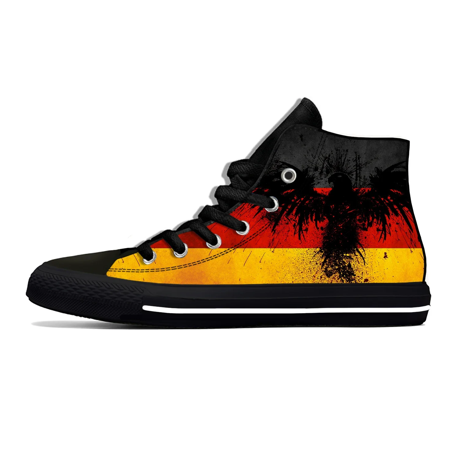 Hot German Germany Republic Flag Patriotic Fashion Casual Shoes High Top Lightweight Men Women Sneakers Breathable Board Shoes