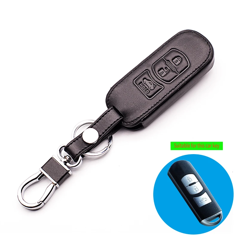 For car key cover For Mazda 3 2 Mazda 6 Axela CX-5 CX5 CX-7 CX7 CX-9 RX8 3 Key Cover Box Leather Car Smart Key Cover Key cases